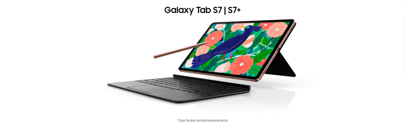  Tablet Samsung Galaxy Tab S7 T875 256GB 8GB RAM Tela Imersiva de 11